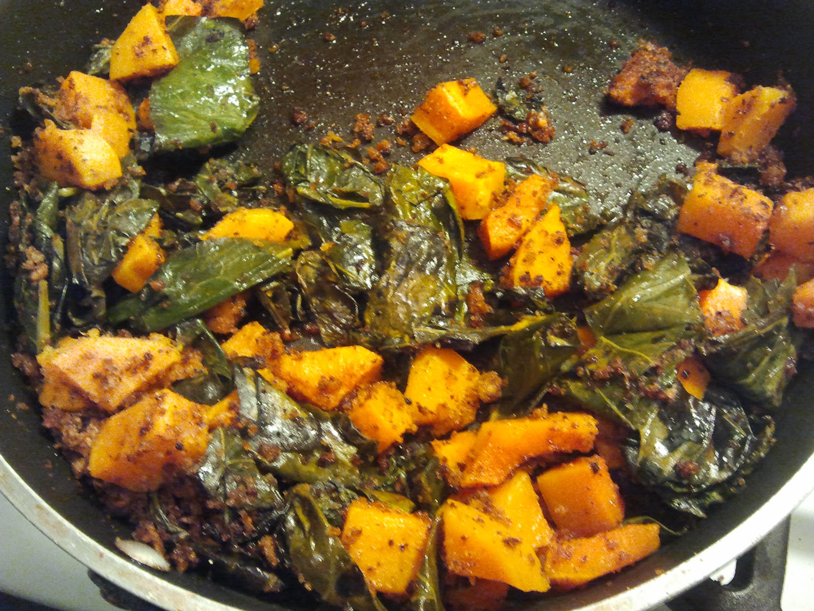 Longhaul Farm Recipe with squash and greens