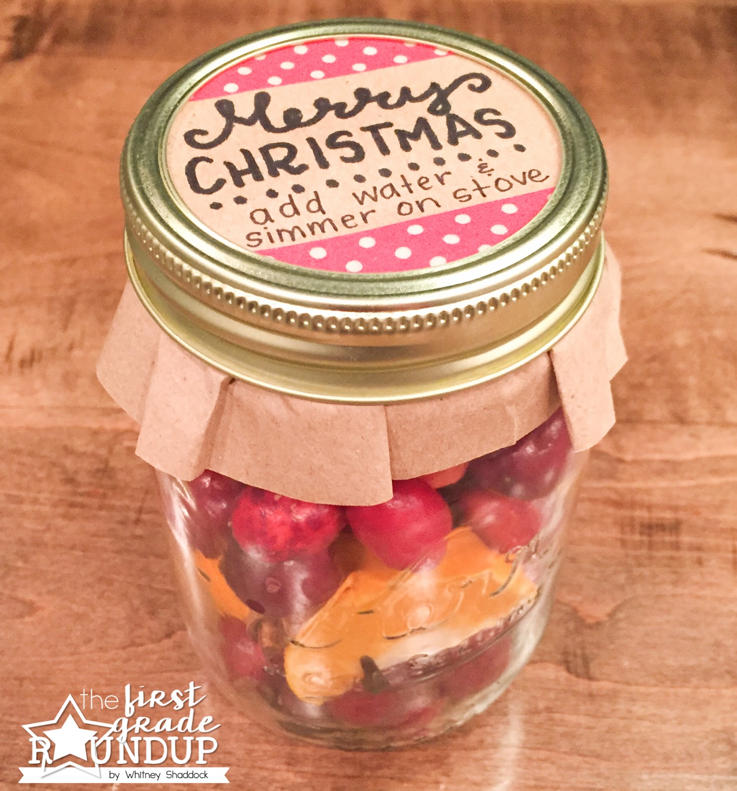 Christmas Potpourri Gift Jars Firstgraderoundup