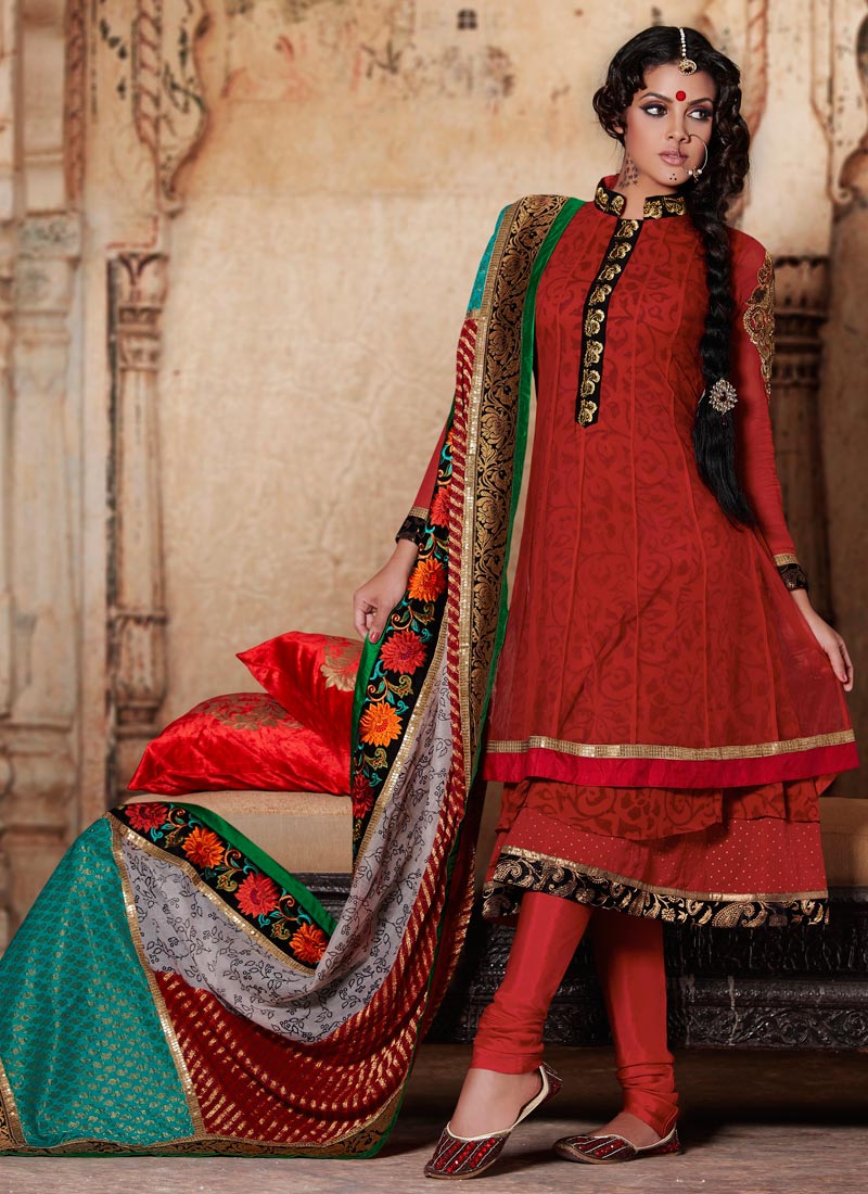 layered salwar suit