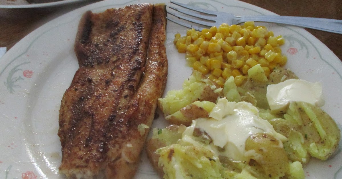 Diab2Cook Cast Iron Skillet Blackened Rainbow Trout w/ Savory Herb