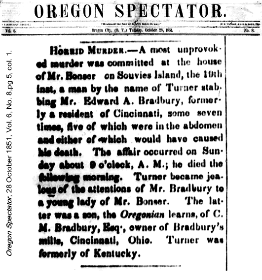 News clipping of Creed Turner's crime in Gallipolis Journal