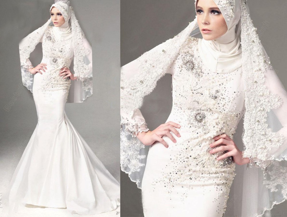 gaun pengantin sederhana model mermaid