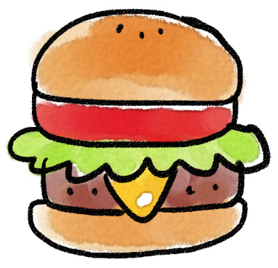 ハンバーガーのイラスト