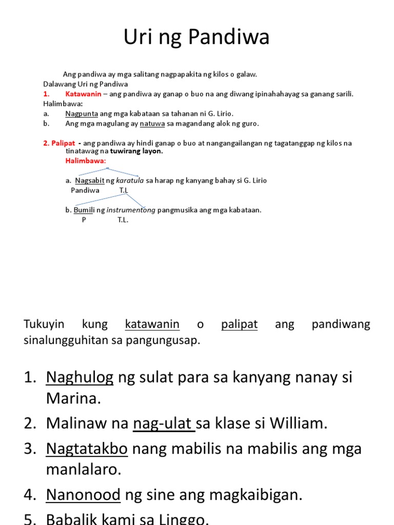 ano ang pandiwa - philippin news collections