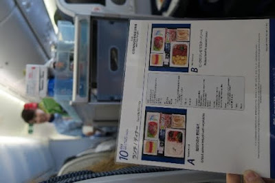 all nippon airways menu card