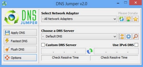 Phần mềm đổi Ip tốt nhất hiện nay DNS Jumper