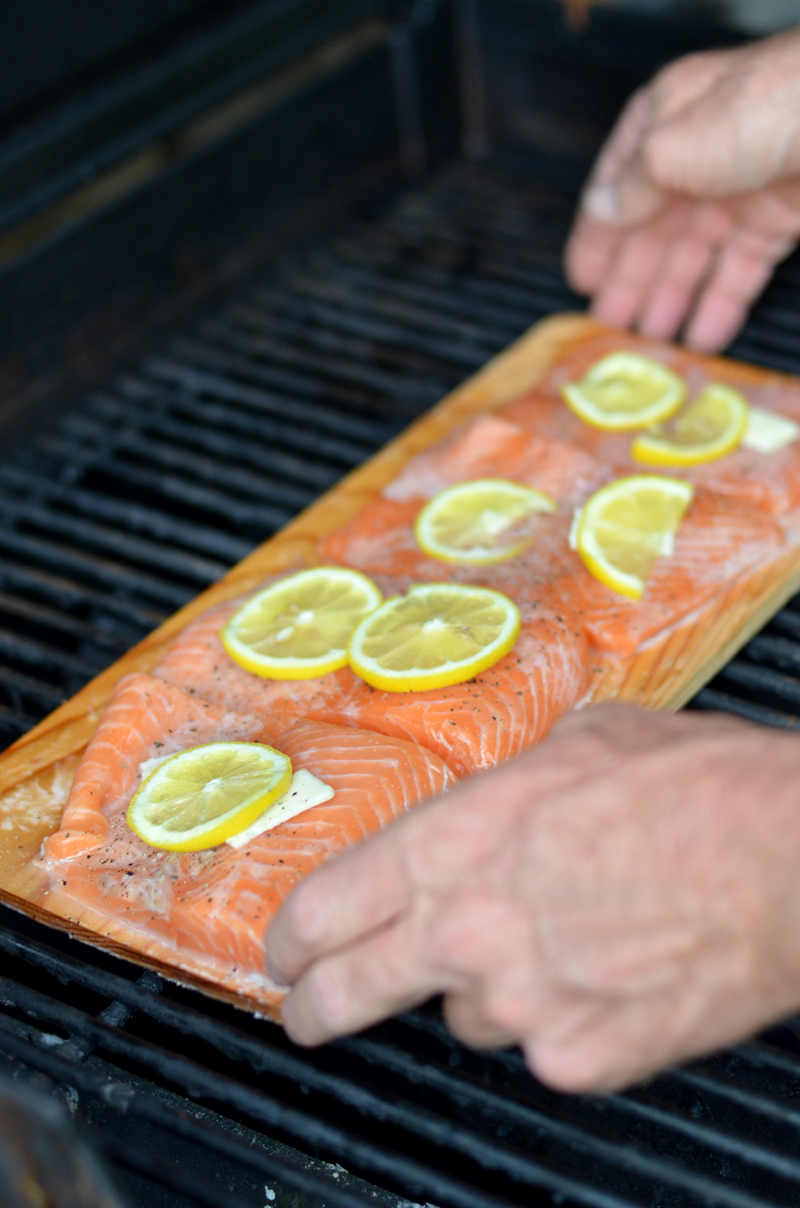 Sourdough Sunday Lemon Butter Salmon on a Cedar Plank