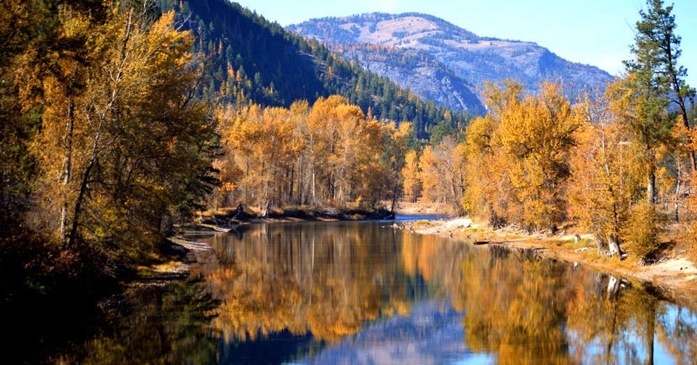 Ferry County, Washington State, U.S.A. The Kettle River...