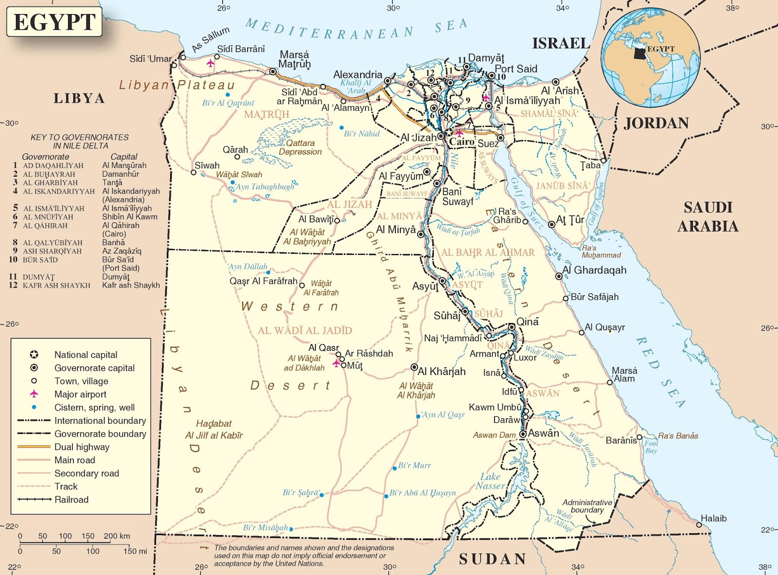 A%2Broad Map Of Egypt 