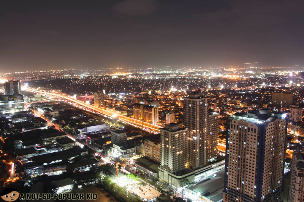 Skyline view of Makati City from the roof deck of The Beacon