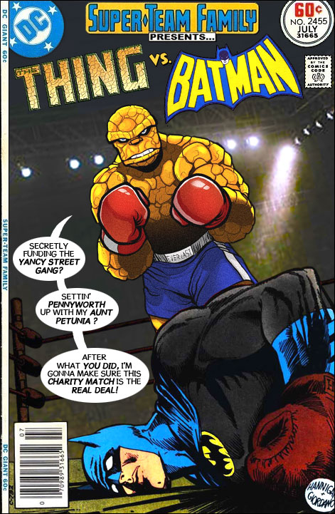 Super-Team Family: The Lost Issues!: The Thing Vs. Batman (in the ring!)