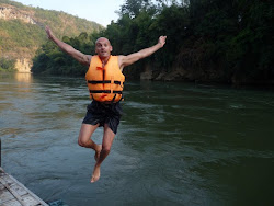 Taking the plunge on the River Kwai