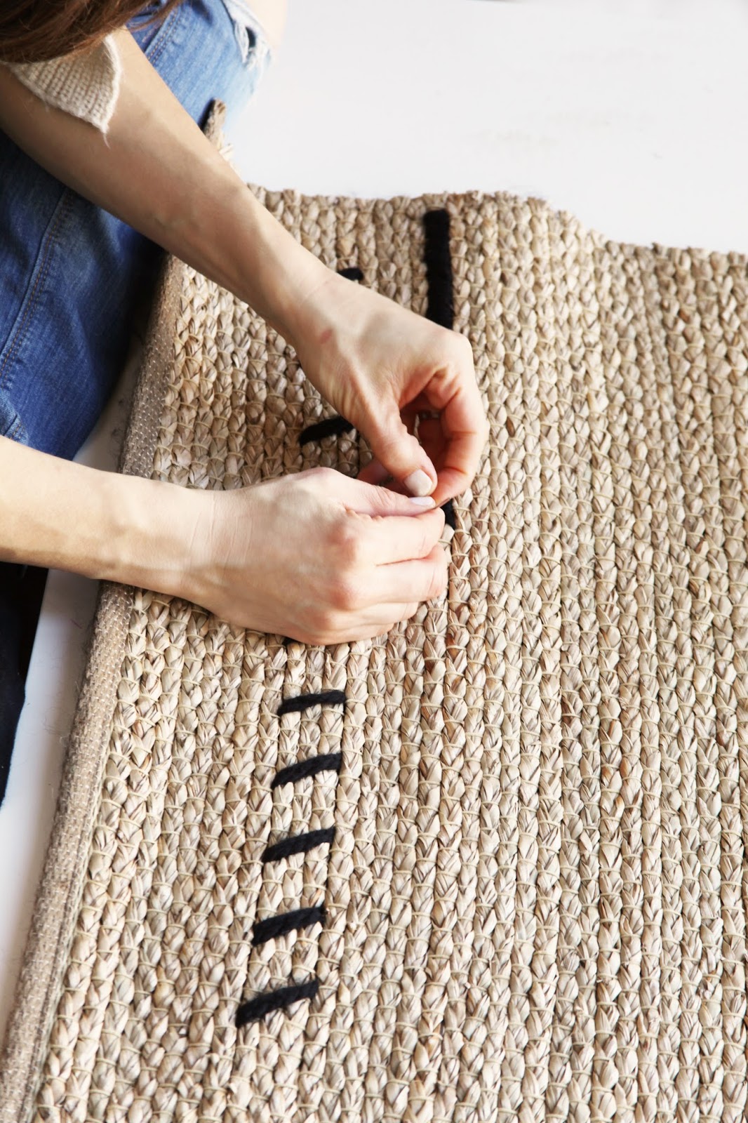 little mr moo DIY HandStitched Rug / Wall Hanging