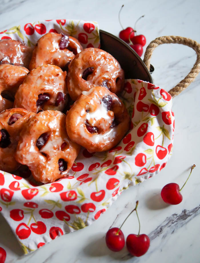 Cherry Fritters Bake at 350°