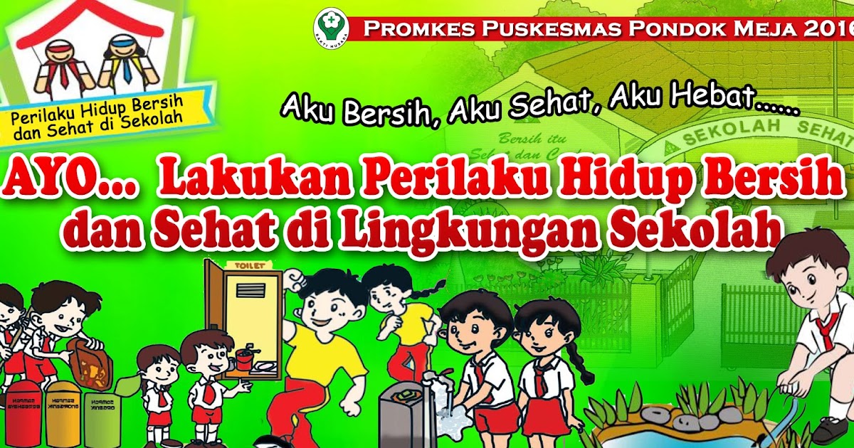 Spanduk Tentang Himbauan Hidup Sehat Di Lingkungan Sekolah
