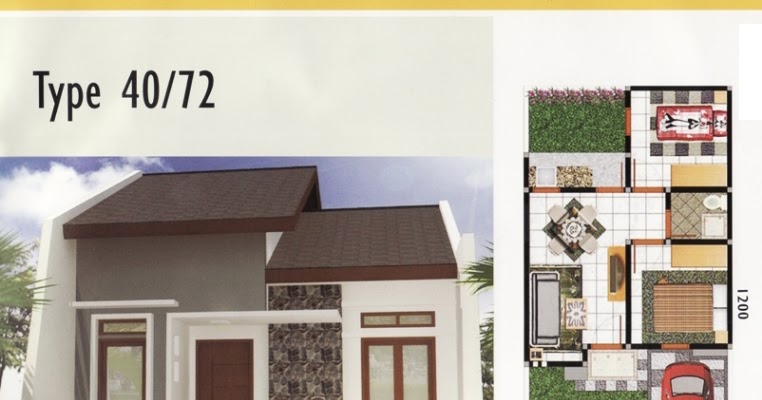 Desain Dan Denah Rumah Type 40 72 Desain Rumah