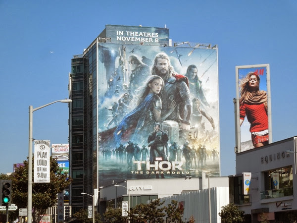 Giant Thor Dark World movie billboard