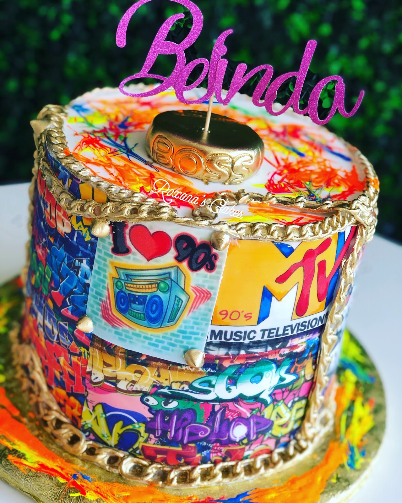 Baking With Roxana S Cakes 90s Themed Birthday Cake