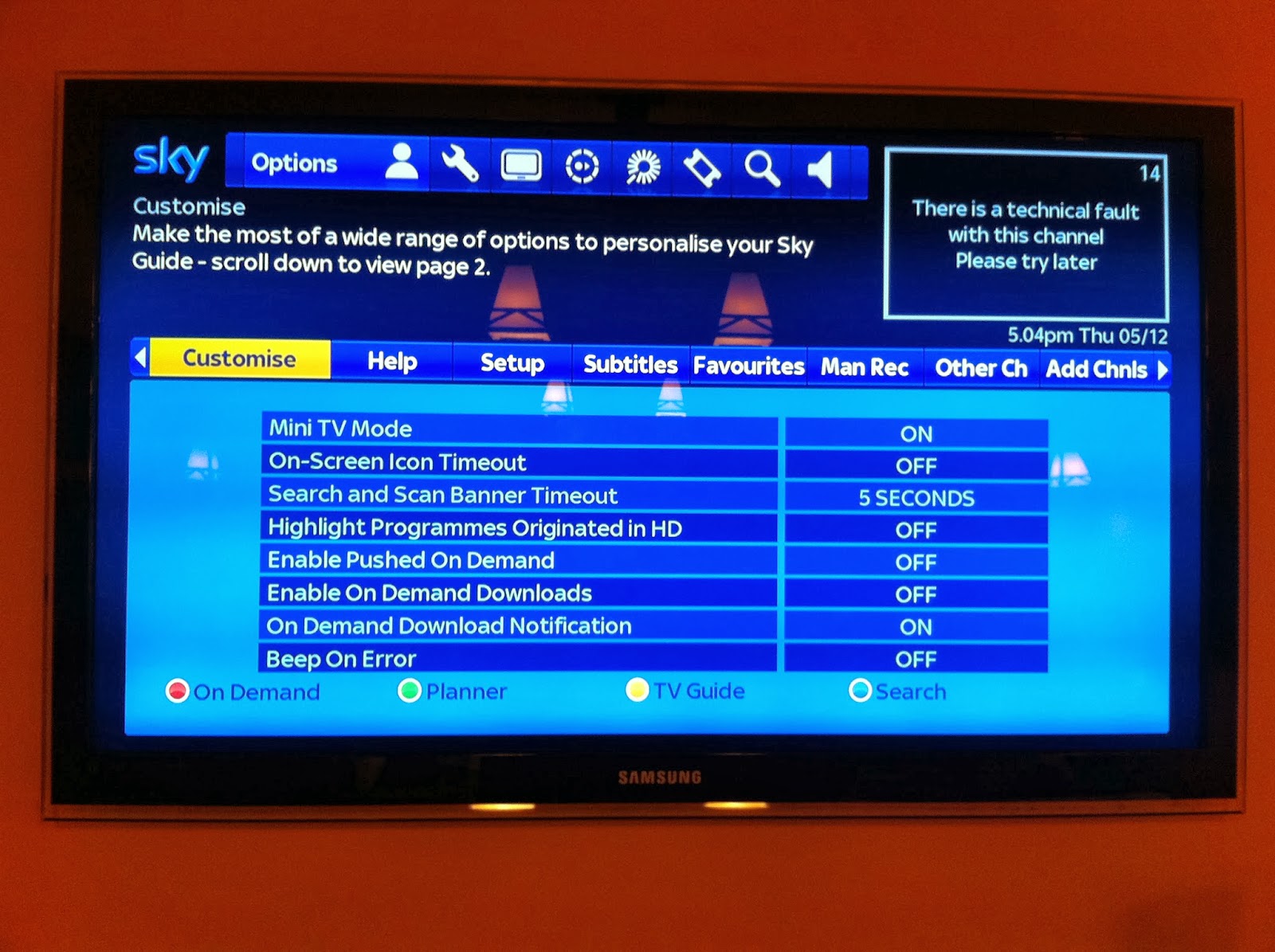 Reducing the energy consumption of Sky+ HD recorder and Samsung LED TV