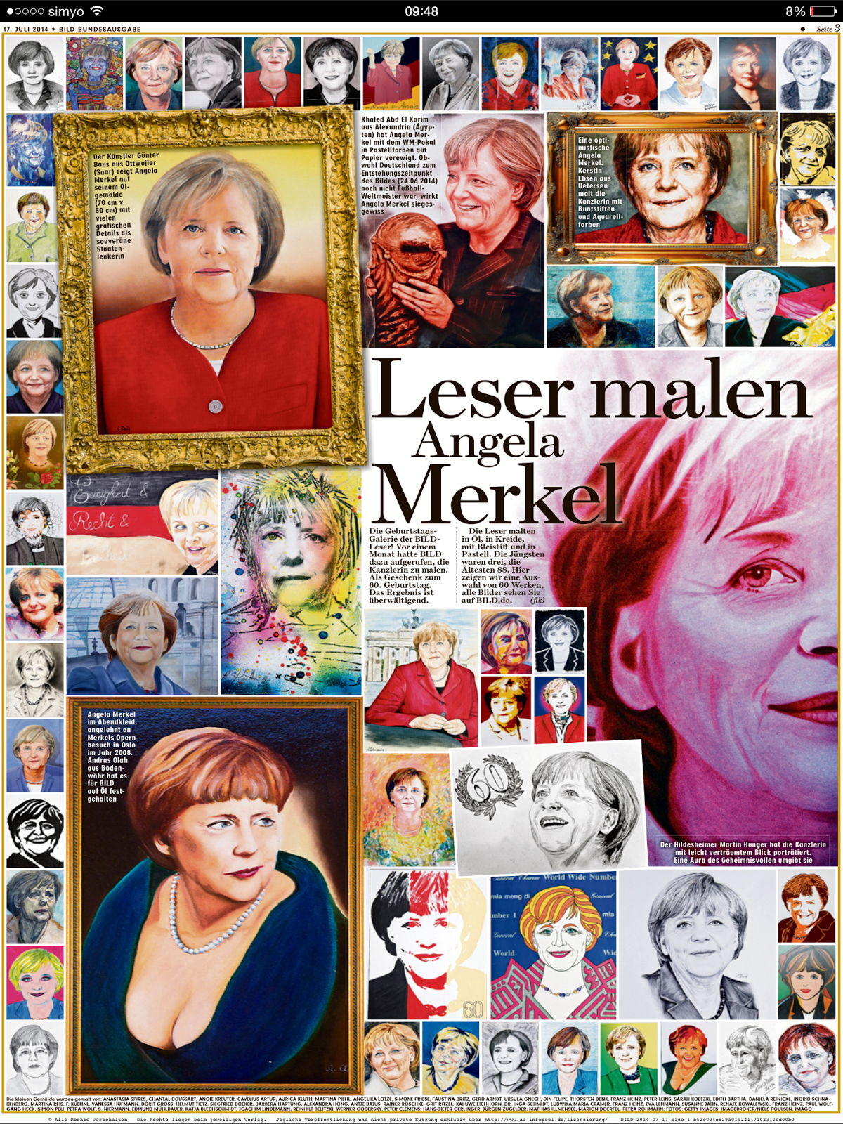Angela Merkel compie 60 anni