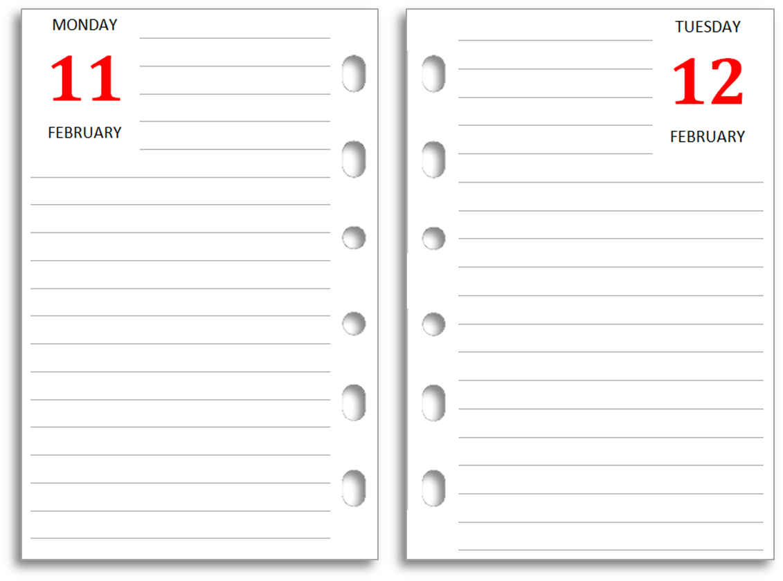 My Life All in One Place: Filofax minimalist page per day diary - now in  Personal and Pocket to download