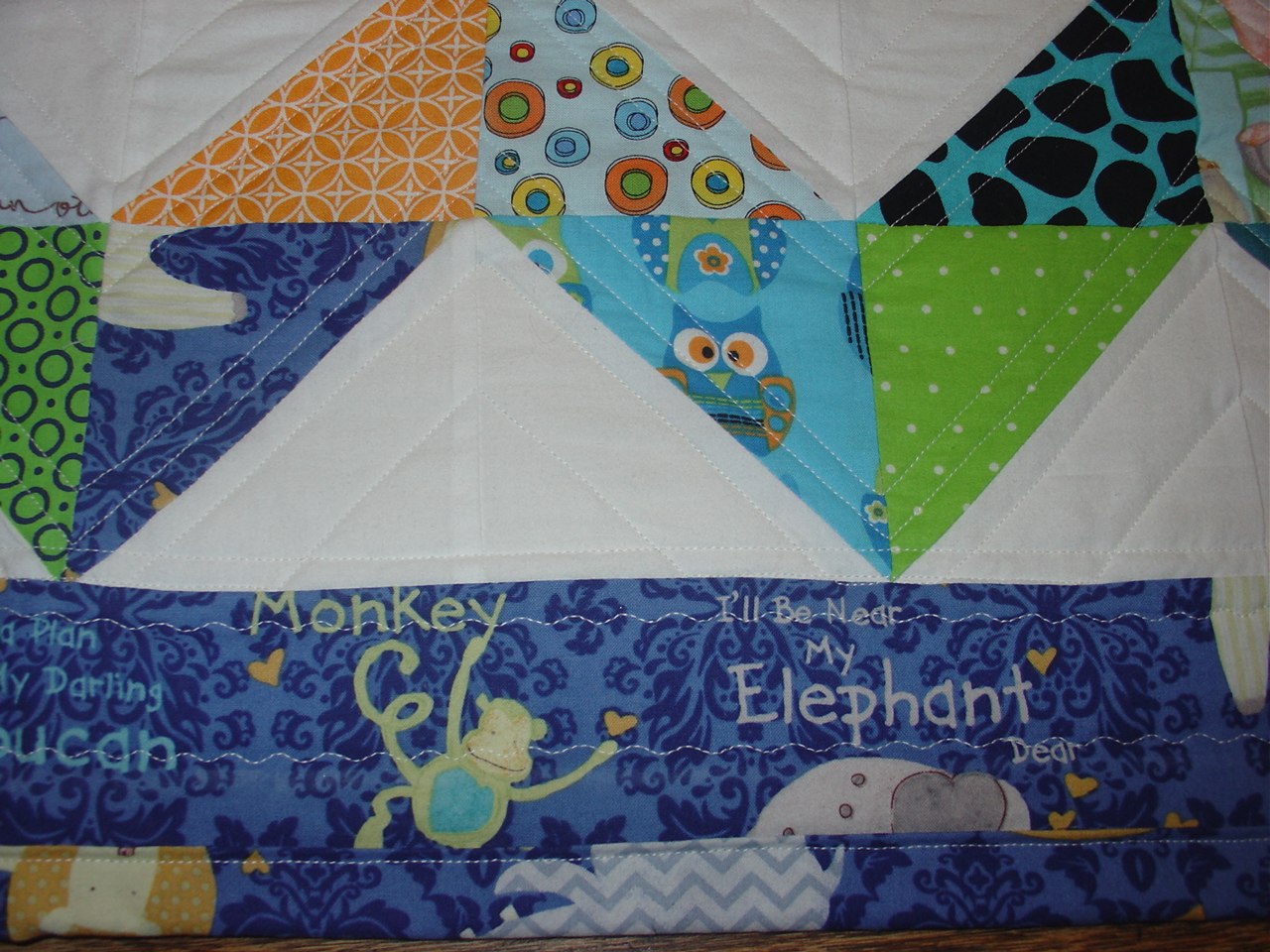 Treadlestitches: Chevron Quilt Finish