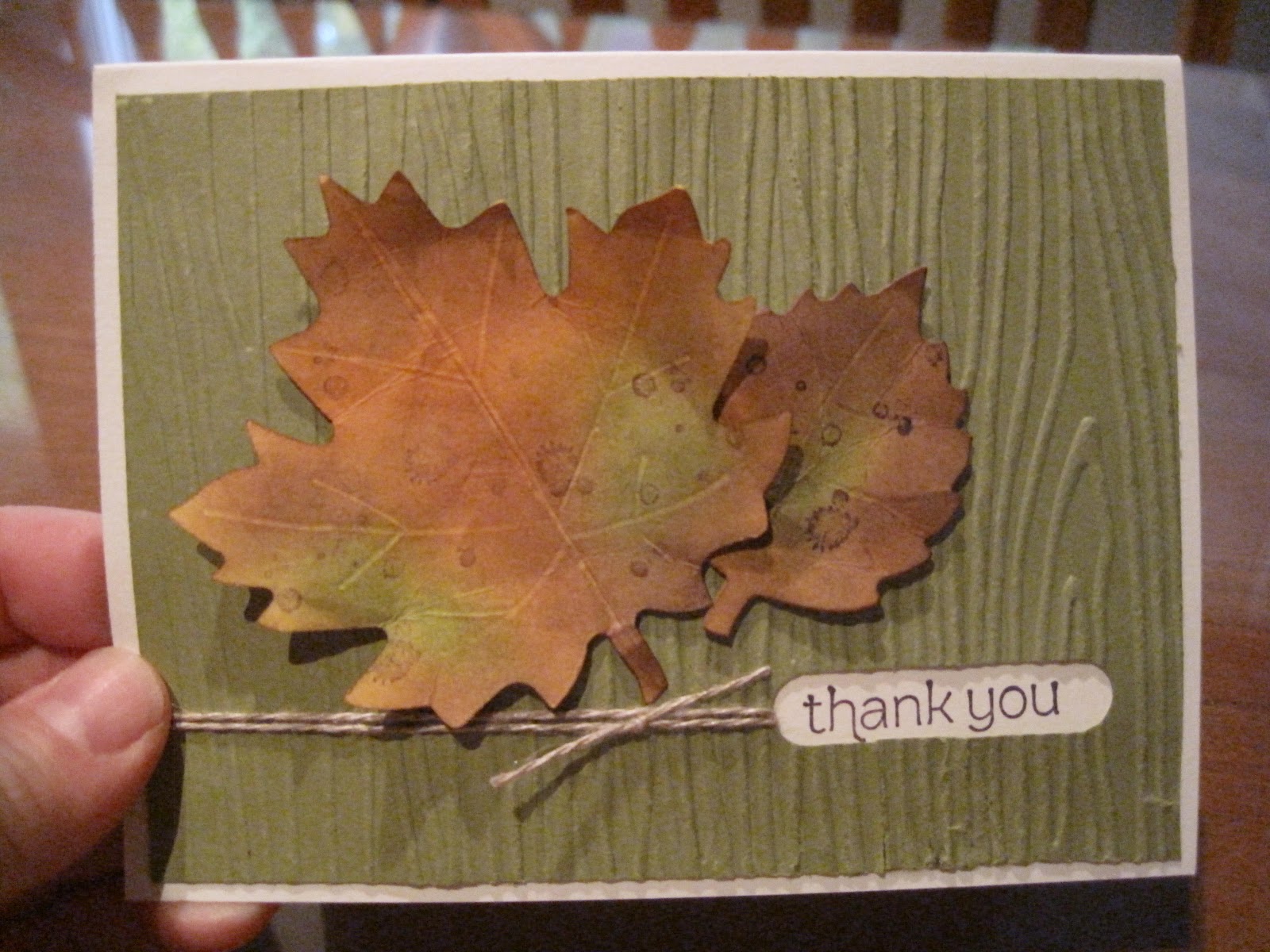 Lynda's Quiet Time : Fall Leaves thank you card
