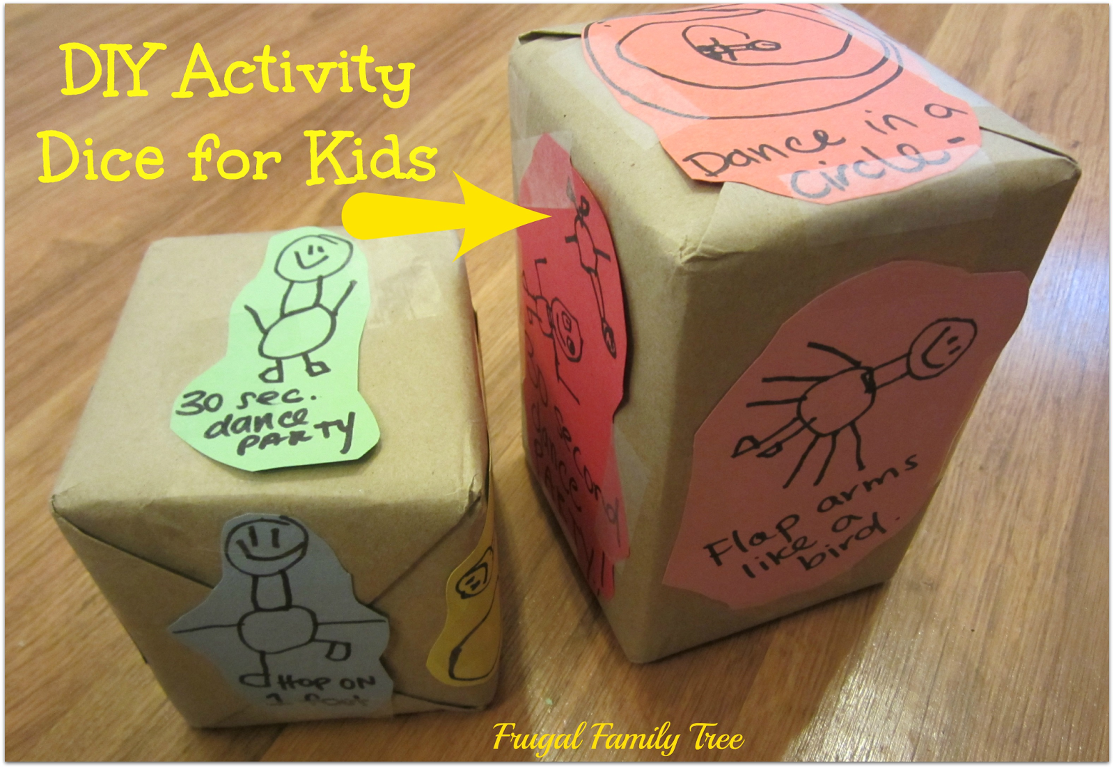 DIY Activity Dice for Kids! Frugal Family Tree