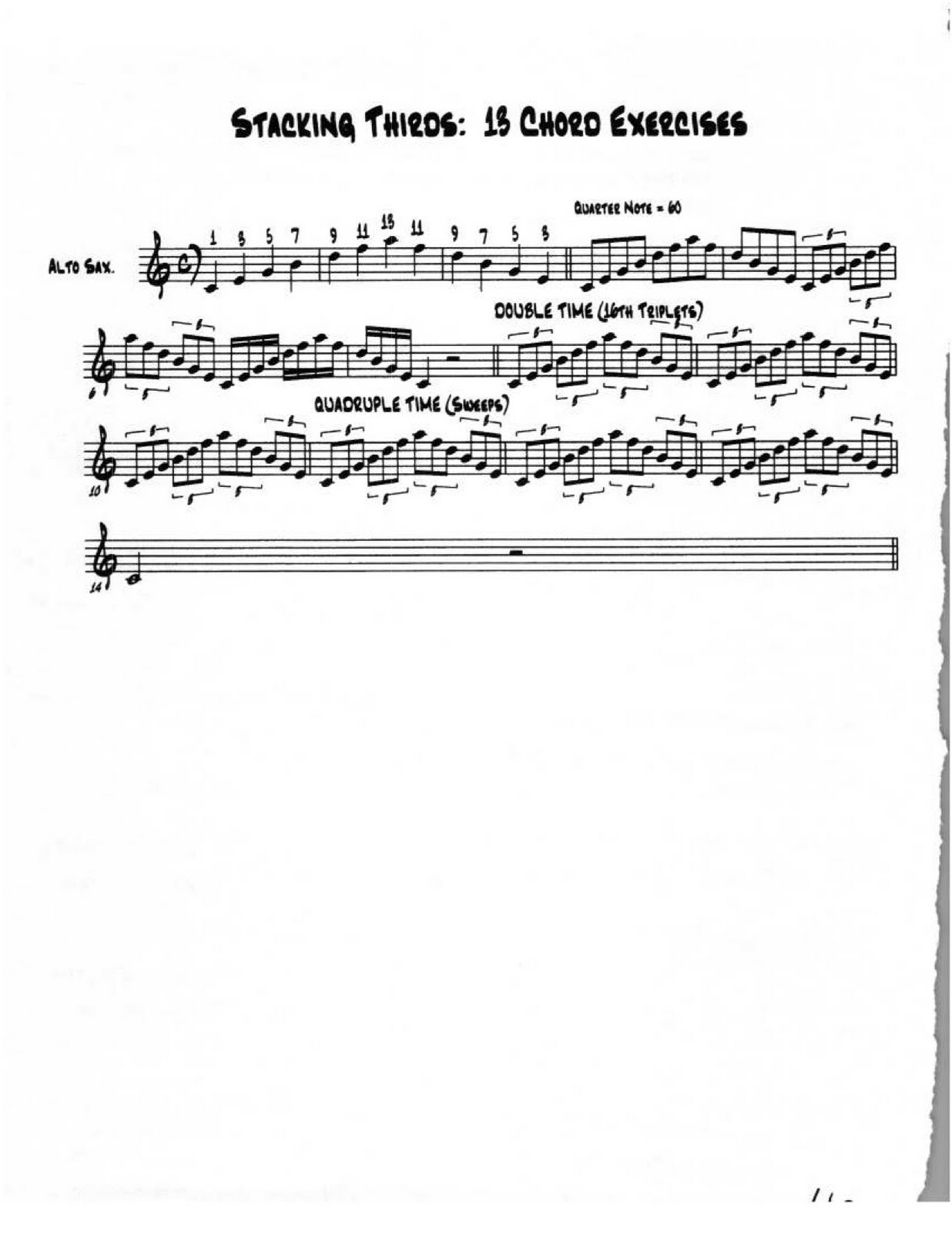 Matt Sawyer Music Jazz Saxophone Lecture Stacking Thirds and 13 Chords