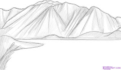 mountains draw step mountain drawing sketch drawings cartoon landscapes pencil easy landscape range simple steps dragoart rocks kantri papa posted