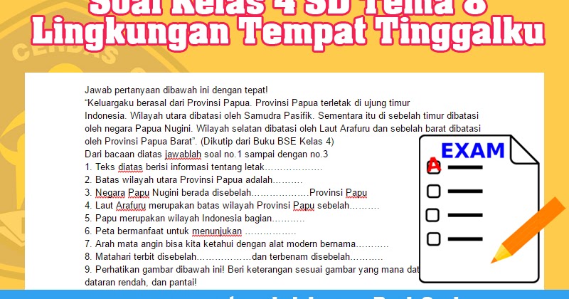 Download soal ukk tema 8 kelas 4 sd kurikulum 2013