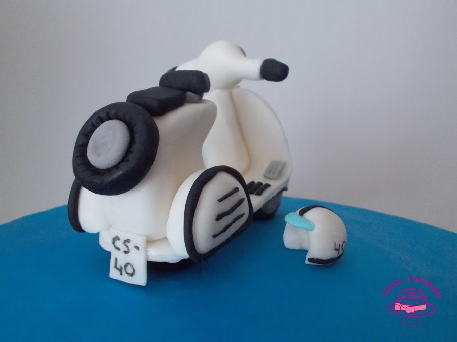 Tarta fondant vespa