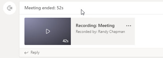 Randy S Lync Skype Teams And Uc Blog Cloud Recording In Microsoft Teams