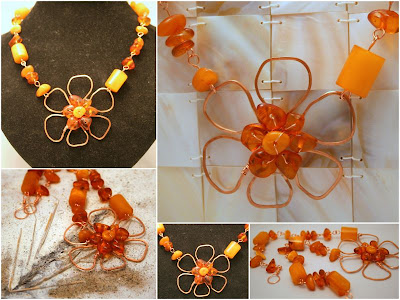 Autumn in Amber: copper, vintage Baltic amber, wire wrapped :: All Pretty Things