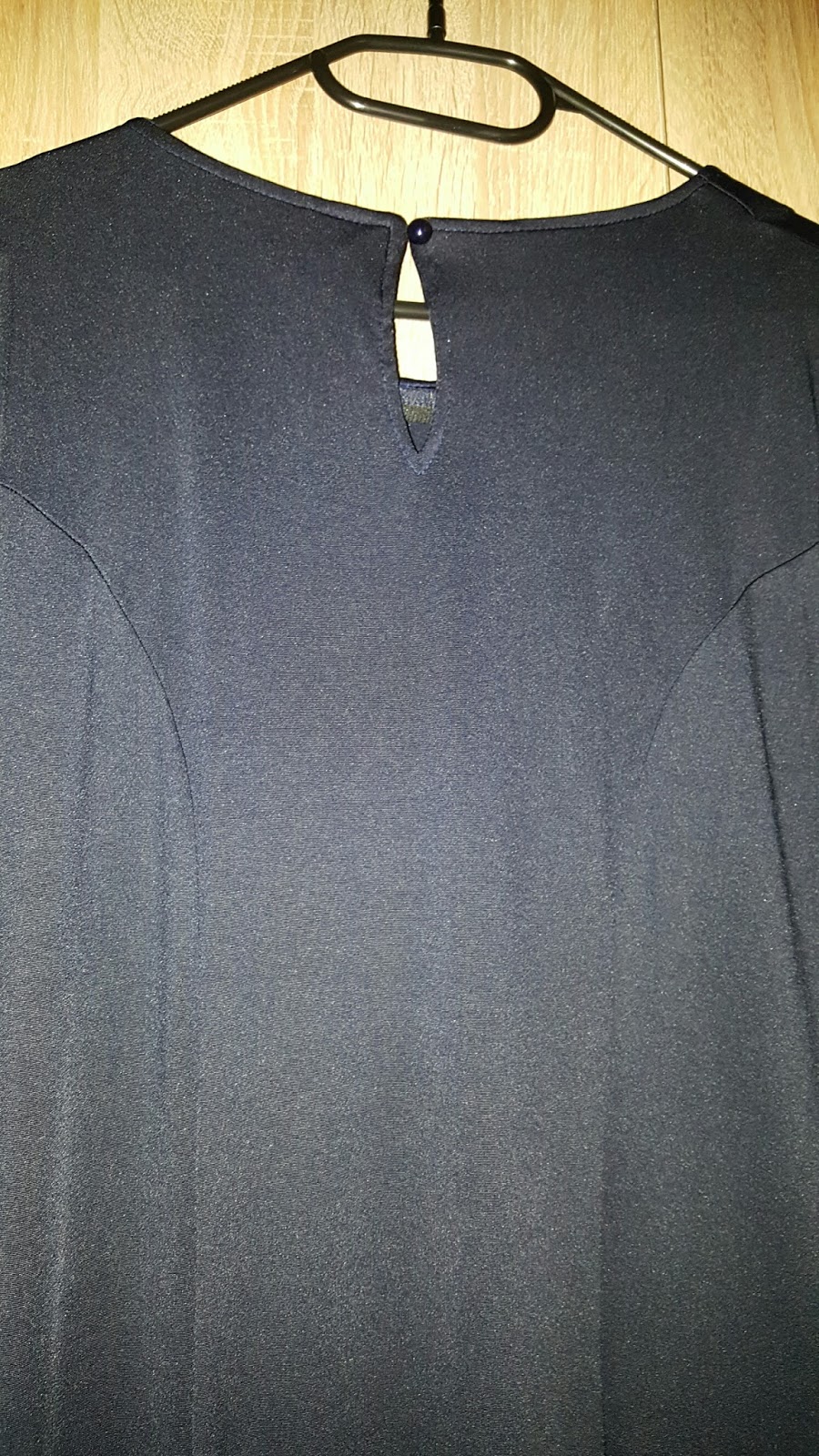 Hotouch Damen Kleid Mit 3/4 Ärmeln - A-Linie Midikleid Mit Taschen Schwarz