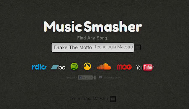 Music Smasher es un sitio web que nos permite encontrar la canción tecnologiamaestro.com