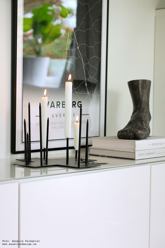 svart, vitt & rött Ljusstake CANDLE CROSS