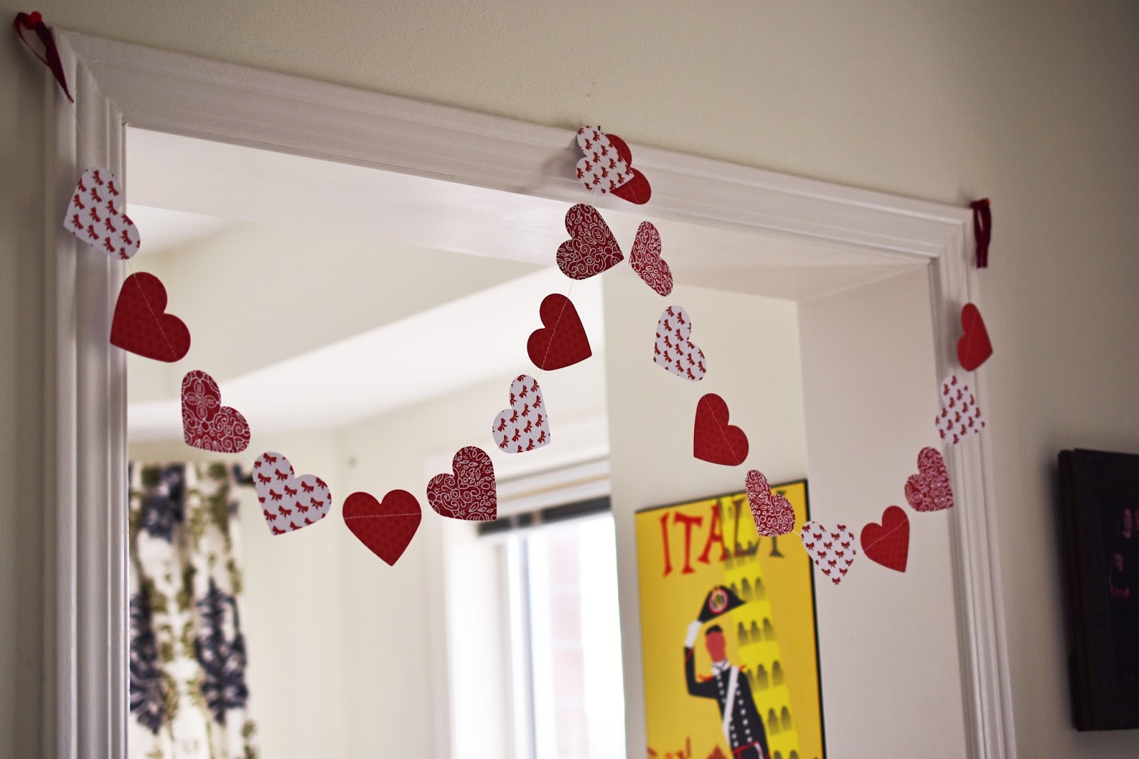 Heart Garland Paper Craft for Valentine's Day