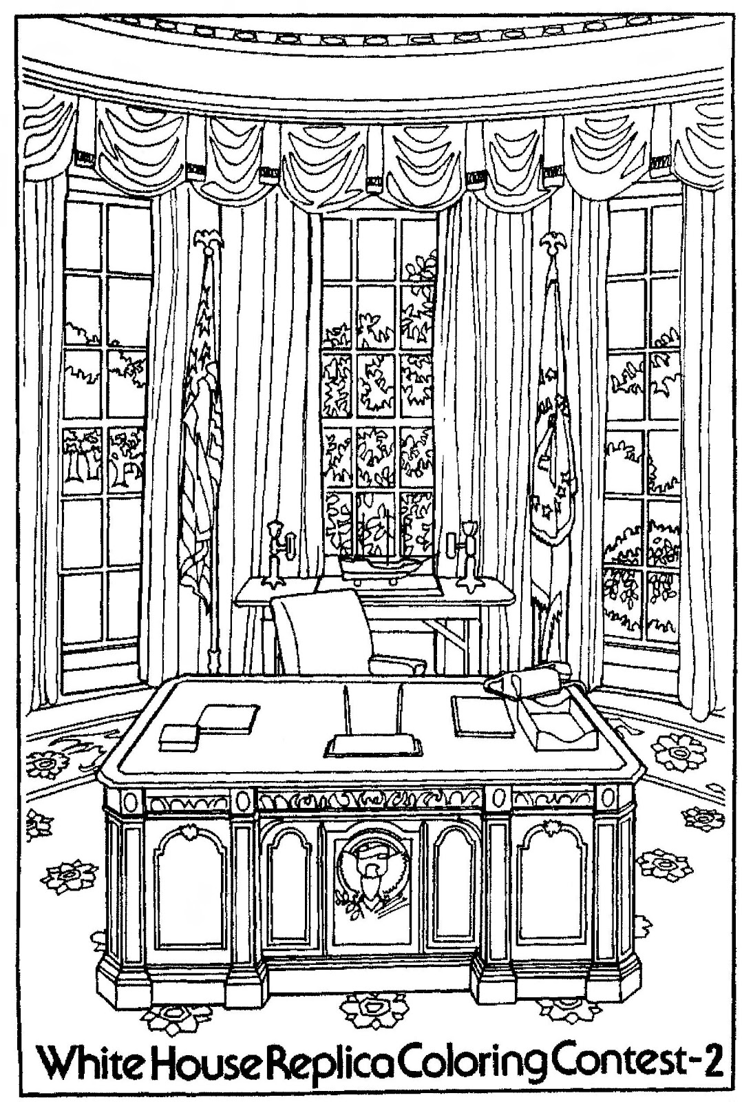 Mostly Paper Dolls: WHITE HOUSE Replica Coloring Contest