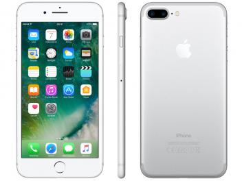 iPhone 7 Plus Apple 32GB Prateado 4G Tela 5.5" - Câm. 12MP + Selfie 7MP iOS 10 Proc. Chip A10 Bivol
