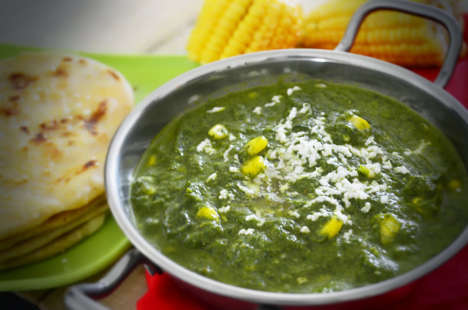 silvercloves Spinach corn curry / Palak Makai