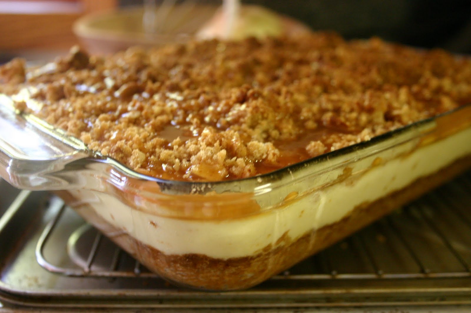 WOOL AND WATER Caramel Apple Cheesecake Bars....
