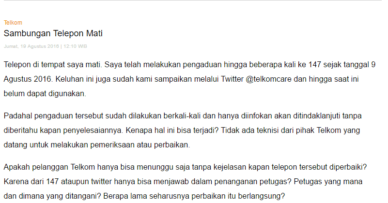 Contoh Surat Pembaca Tentang Fasilitas Sekolah