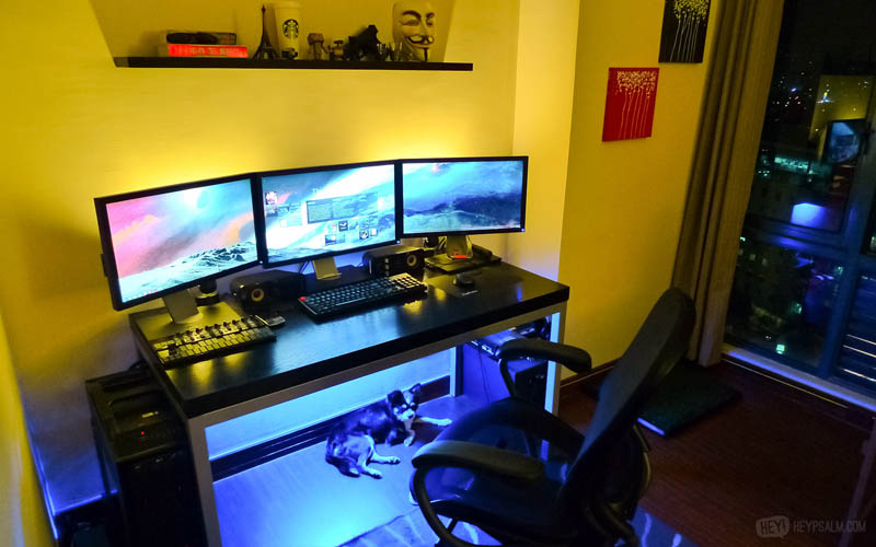 backlit-with-led-computer-desk-set-up-three-monitors