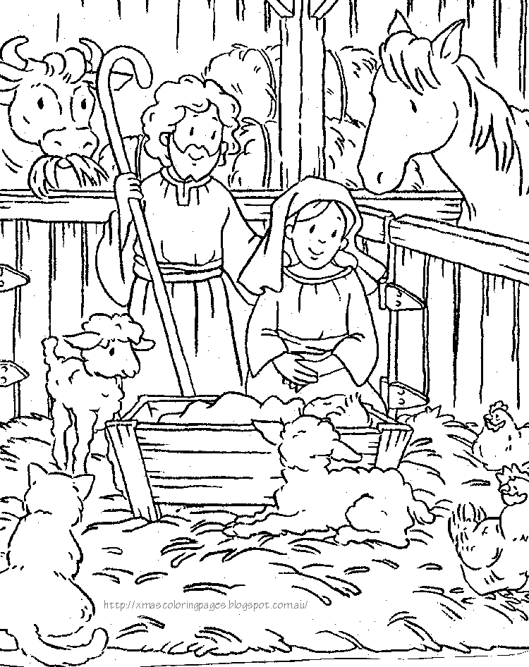 nativity christmas coloring pages - photo #17