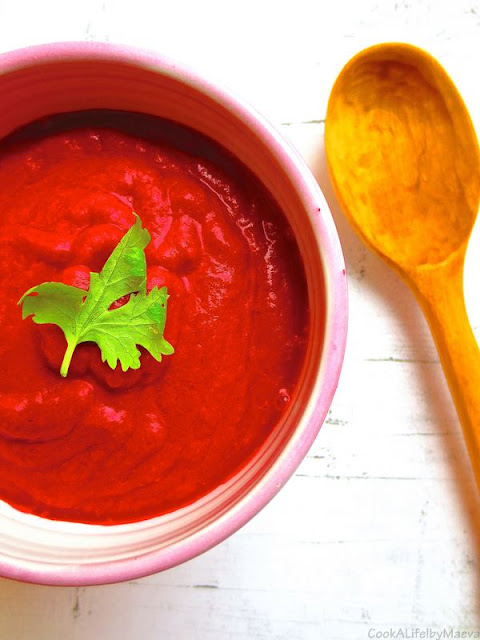 Soupe froide/Gazpacho betteraves framboises (VG) • Cook A Life! byMaeva