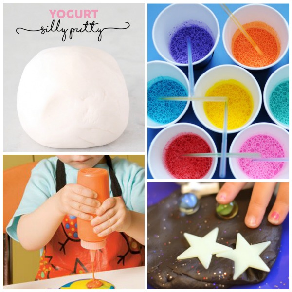 Recipes to make all of your kids art supplies at home- everything imaginable is on this list!! (even paper!)