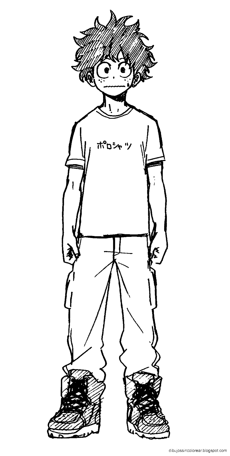 Dibujos Sin Colorear: Dibujos de personajes de My Hero Academia para