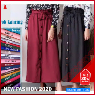MRTT083R110 ROK PANJANG KANCING MOSCREPE SKIRT Keren BMGShop
