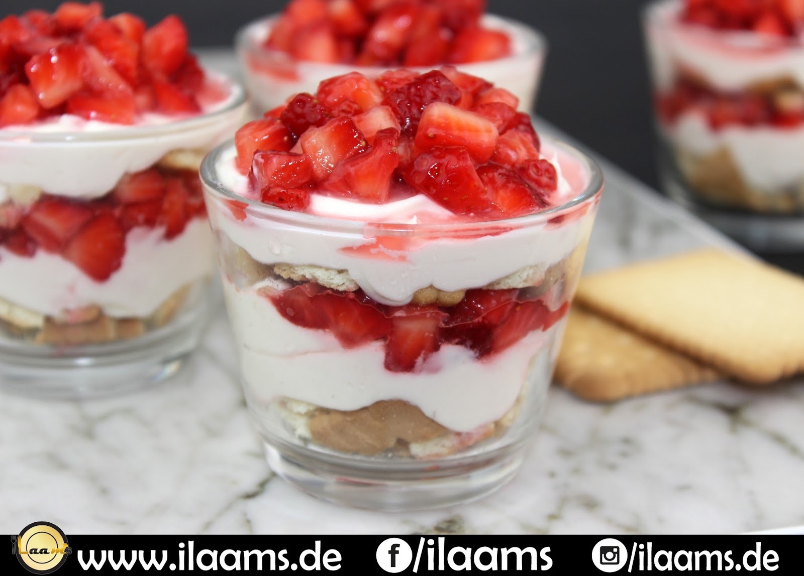 Erdbeer-Mascarpone Dessert - ILaams Koch und Backrezepte mit Schritt ...